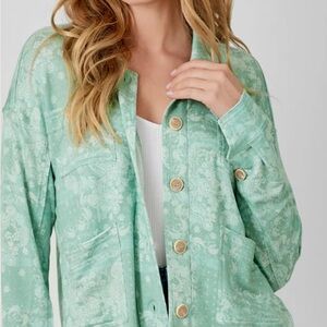 NWT - Mystree xAnthropologie Green Button-Up Jacket